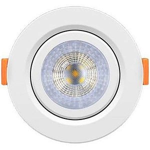 Spot LED 7W Redondo Bivolt Branco Quente 3000K - Vluz