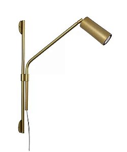 ARANDELA DE PAREDE CILINDRO ARTICULADO 50X4,2X42CM GOLD 1X GU10 (PLUG EXTERNO) - FOCO METALLO
