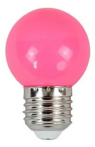 Lâmpada LED BOLINHA G45 1.5W DECORATIVA E-27 220V ROSA