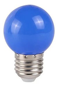Lâmpada LED BOLINHA G45 1.5W DECORATIVA E-27 220V AZUL