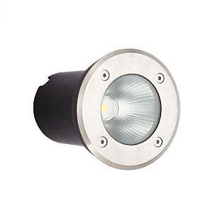 Luminária LED de Solo 10W Bivolt 30° PRATA Branco Quente 3000K - PIX