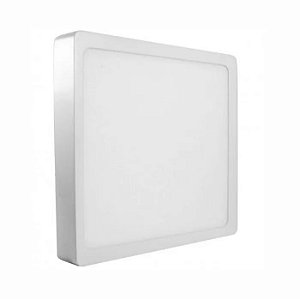 Plafon Led de Sobrepor 18w Quadrado 22x22 Branco Quente 3000K - MgLight