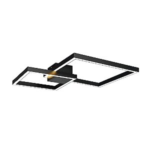 PLAFON CASE PRETO Branco Quente 3000K 824/30/40