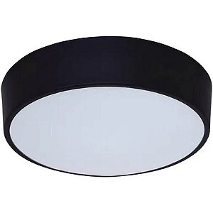 PLAFON DE SOBREPOR NEVADA GRANDE 60CM 4 LAMPADAS E27 PRETO 1108 - ATTENA