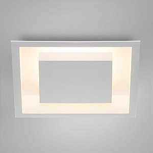 LUMINARIA EMBUTIR ECLIPSE QUADRADO 50CM BCO TEXTURIZADO C/ BRANCO