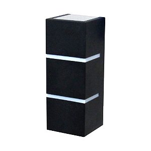 ARANDELA MILLE LED 8F 7W 3000K 220V PRETO TEXTURIZADO 630L