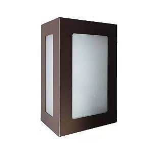ARANDELA RETANGULAR LED 3F 12W 6.400K BIVOLT MARROM TXT 1100L