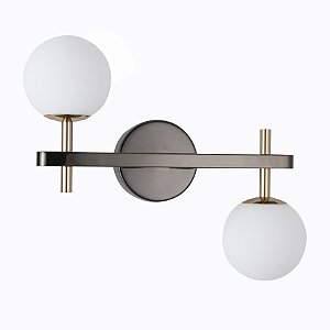 Arandela Romai 2*G9 Onix e Dourado - Nordecor