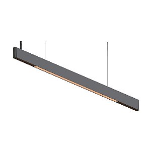 Pendente LED Linear Job Mista 40W 119,2x1,9x5,8cm Preto 3200lm Branco Quente 3000K - Pix Archi