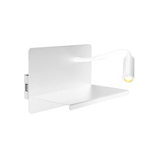 Arandela LED Bank 3W Branco Haste Flexível com USB 225lm 1003/1 - SPOTLINE