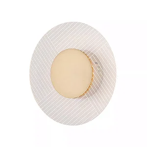 ARANDELA TRACO 6W 3000K 25CM DOURADO E TRANSPARENTE