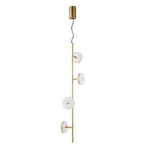 PENDENTE LED BAROK FALL 64W Branco Quente 3000K DOURADO - Nordecor