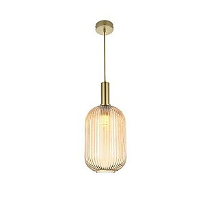 Pendente Canne Vis E27 Ouro Champagne - Nordecor