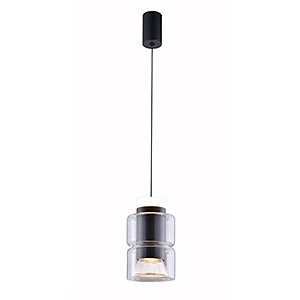Pendente LED Roz 2x 5W Branco Quente 3000K Preto - Nordecor