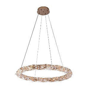 Pendente Led Kazy 80cm 38w Branco Quente 3000k Ouro Brilho - Nordecor