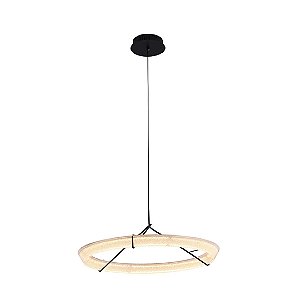 Pendente LED Gise 56cm 28W Branco Quente 3000K Branco - Nordecor
