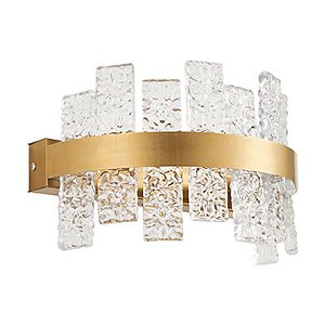 Arandela Led Lowy 12W Branco Quente 3000K Dourado Brilho - Nordecor