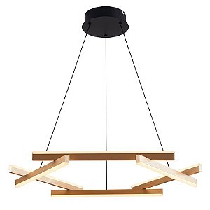 Pendente Led Wida 66cm 45W Branco Quente 3000K Ouro Champagne - Nordecor