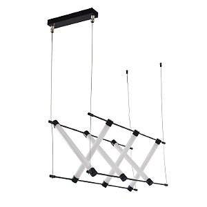 Pendente LED Juli 54W Branco Quente 3000K Preto - Nordecor