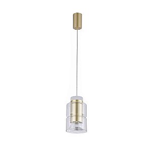 Pendente LED Roz 2x 5W Branco Quente 3000K Dourado Fosco - Nordecor