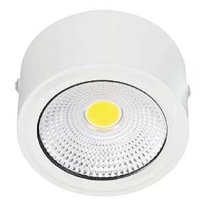 Spot LED Reflex de Sobrepor 10W Redondo Bivolt Branco Ip20 Branco Quente 3000K - Gaya