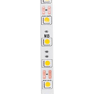 Fita Led 5050 IP20 60 Led/M 10mm 8,6W/M 734 Lm/M 5m 12V Branco Quente 3000K - Nordecor