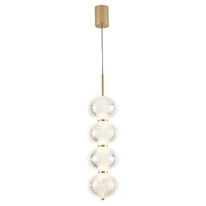 Pendente Led Luse 28W Branco Quente 3000K Ouro Champagne - Nordecor