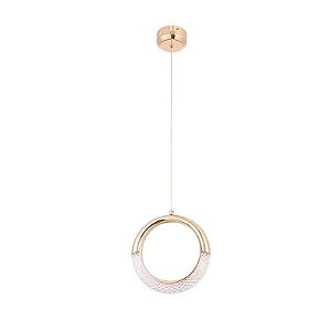 Pendente Led Woni 5W Branco Quente 3000K Dourado - Nordecor