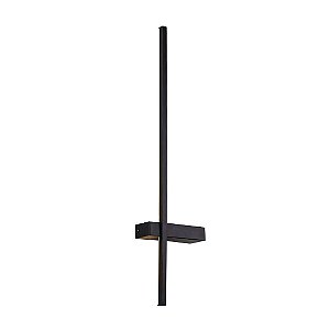 Arandela LED Luvi 60cm 12W Branco Quente 3000K Preto - Nordecor