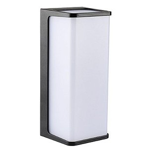 Arandela LED Elion GRA IP65 c/20cm 10W Branco Quente 3000K Preto - Nordecor
