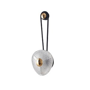 Arandela Led Riva 5W Branco Quente 3000K Preto - Nordecor
