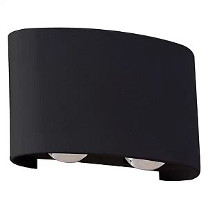 Arandela LED Ranne IP65 4*3W Branco Quente 3000K Preto - Nordecor