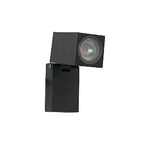 Arandela LED Kubi IP65 5W Branco Quente 3000K Preto - Nordecor