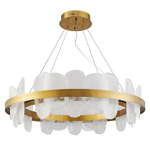Pendente Led Bloe 82cm 70W Branco Quente 3000K Dourado Fosco - Nordecor
