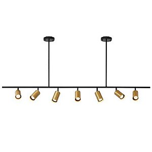 Pendente Kalla 7xGU10 Dourado e Preto - Nordecor