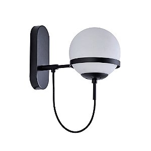 Arandela Kori E27 15cm Preto - Nordecor