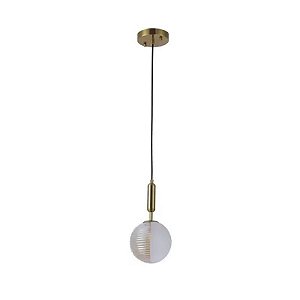 Pendente Druer Unidade G9 Dourado/Âmbar - Nordecor