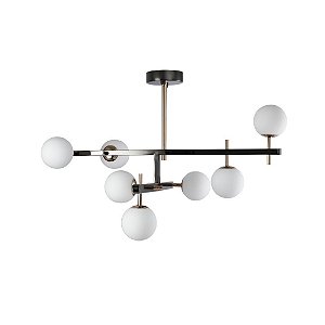 Pendente Romai Ori 7x G9 12Cm Ônix e Dourado - Nordecor