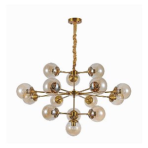 Pendente Jabuticaba 13cm 15xE27 13cm Dourado - Nordecor