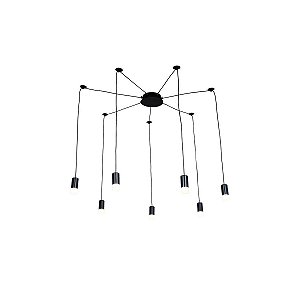 Pendente Alla 7x G9 Preto - Nordecor