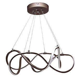 Pendente Led Tep 58w Branco Quente 3000k Marrom - Nordecor
