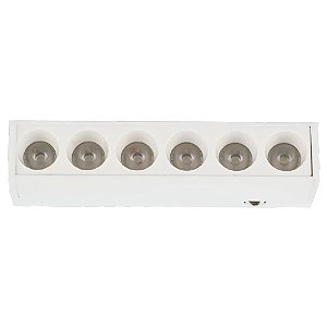 Spot Linear LED de Foco Magnético - Branco 6W 48V 420Lm 24º Branco Ip20 Branco Quente 2700K - Gaya