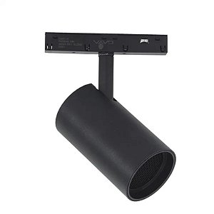 Spot LED Magnético 12W 48V 840Lm 24º Preto Ip20 Branco Quente 2700K - Gaya