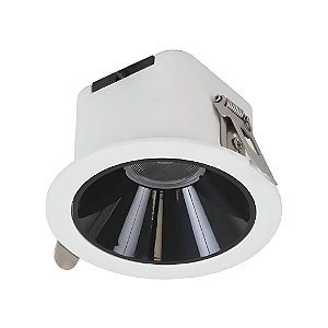 Spot LED Mira de Embutir 18W Redondo Bivolt Branco Ip20 Branco Quente 2700K - Gaya