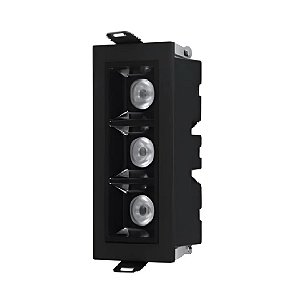 Downlight Spot LED Focco de Embutir 6W 480Lm 12º IP20 Bivolt Preto Retangular Natural 4000K - Gaya