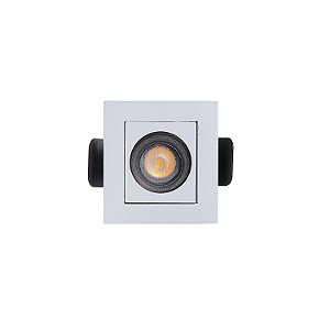 Downlight Spot LED Embutir Powerus 2W 38º Branco Quente 3000K IRC90 Branco - Nordecor