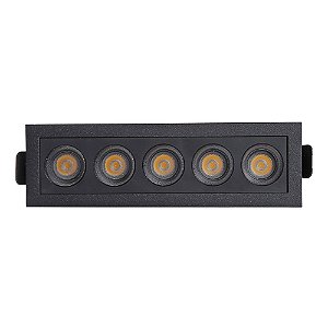 Downlight Spot LED Embutir Powerus 10W 38º Branco Quente 3000K IRC90 Preto - Nordecor