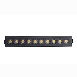 Downlight Spot LED Embutir Powerus 20W 38° Branco Quente 3000K IRC90 Preto - Nordecor