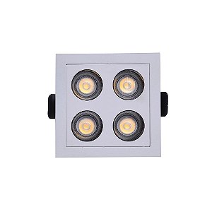 Downlight Spot LED Embutir Powerus 8W 38° Branco Quente 3000K IRC90 Branco - Nordecor