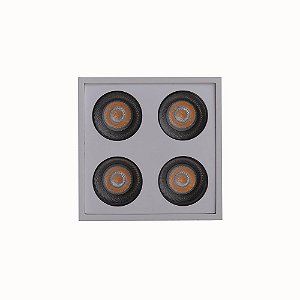 Downlight Spot LED Sobrepor Powerus 8W 38° Branco Quente 3000K IRC90 Branco - Nordecor
